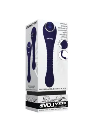 Vibrador Y Succionador Flexible Morado